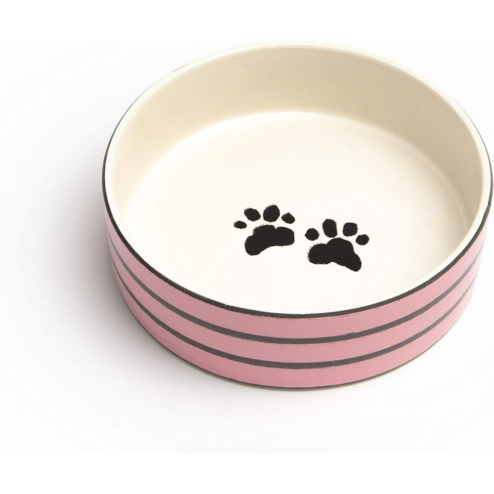 Park Life Designs Molly Pattern Medium Pet Bowl 6-1/4 in Diameter Ceramic 14014